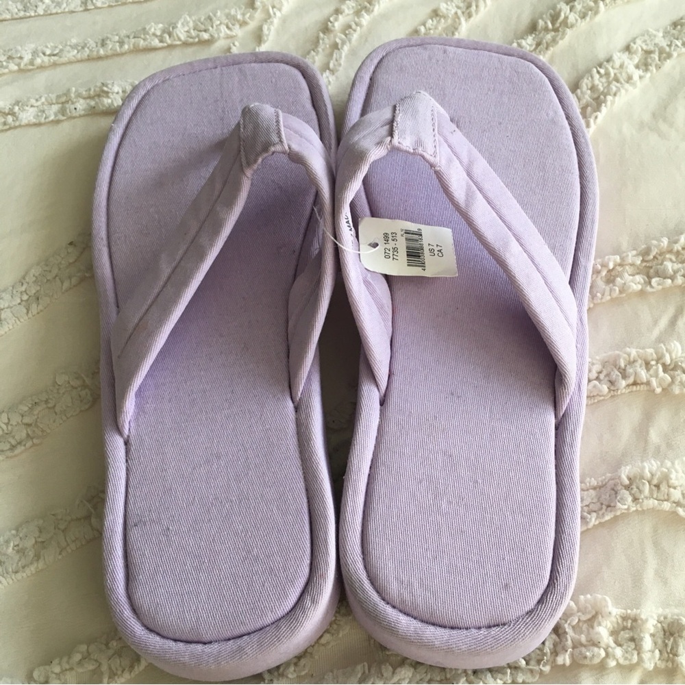 aerie Lilac Flip-Flop Sandals - Picture 3 of 5